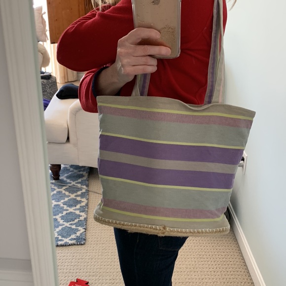 Vintage French Summer espadrille tote - Picture 4 of 9